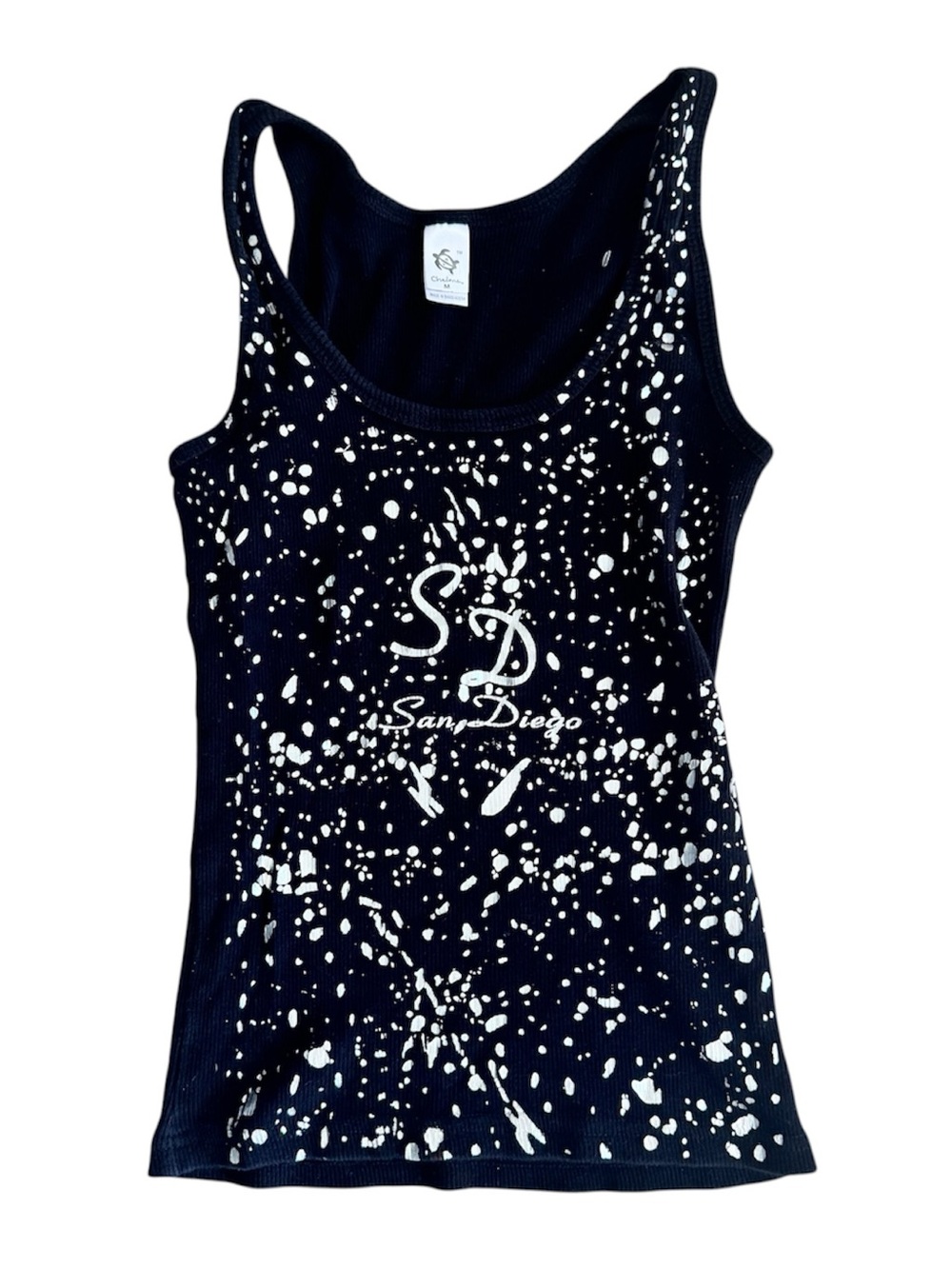 San Diego Splatter Tank Top - Black & White